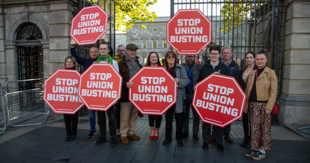 Stop union busting in Ireland now